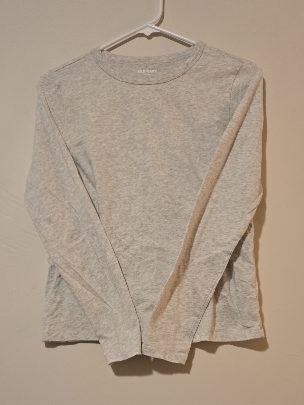 Old Navy Womens Long-Sleeve Crewneck Top - Light Heather Gray